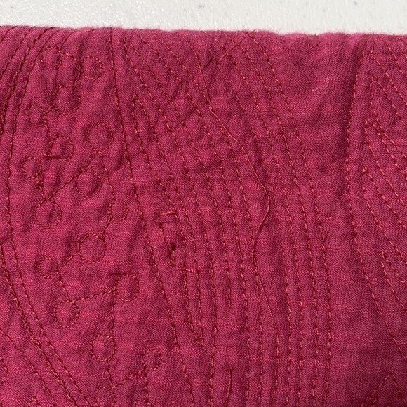 CJ Banks Quilted Button Front Jacket Outerwear Plum Layering Cotton Outdoor Cozy - Picture 12 of 15